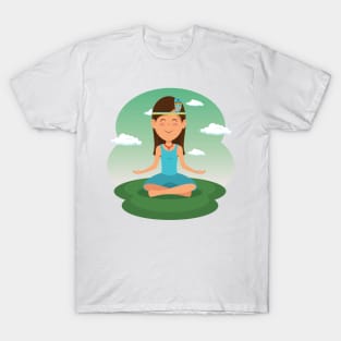 Meditating girl T-Shirt